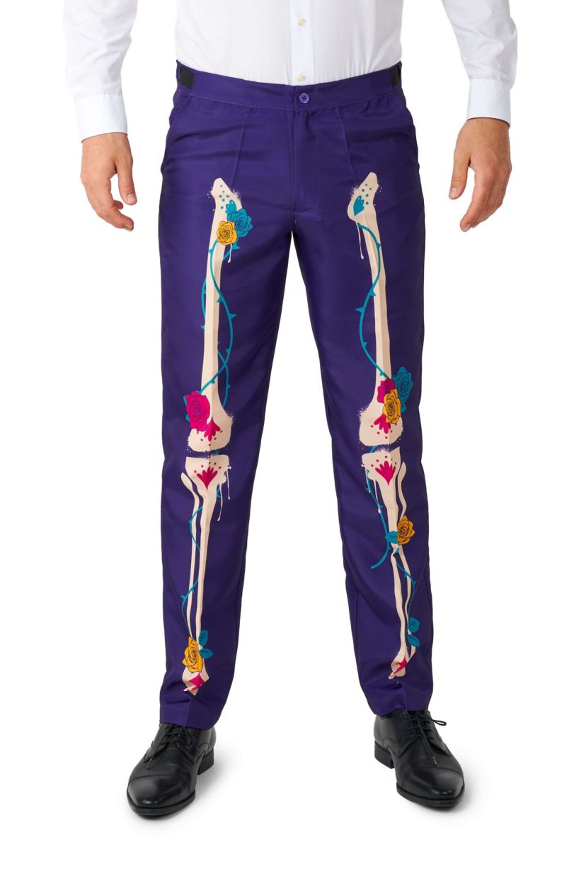 Sugar Skull Purple  2 Piece Suit + Tie