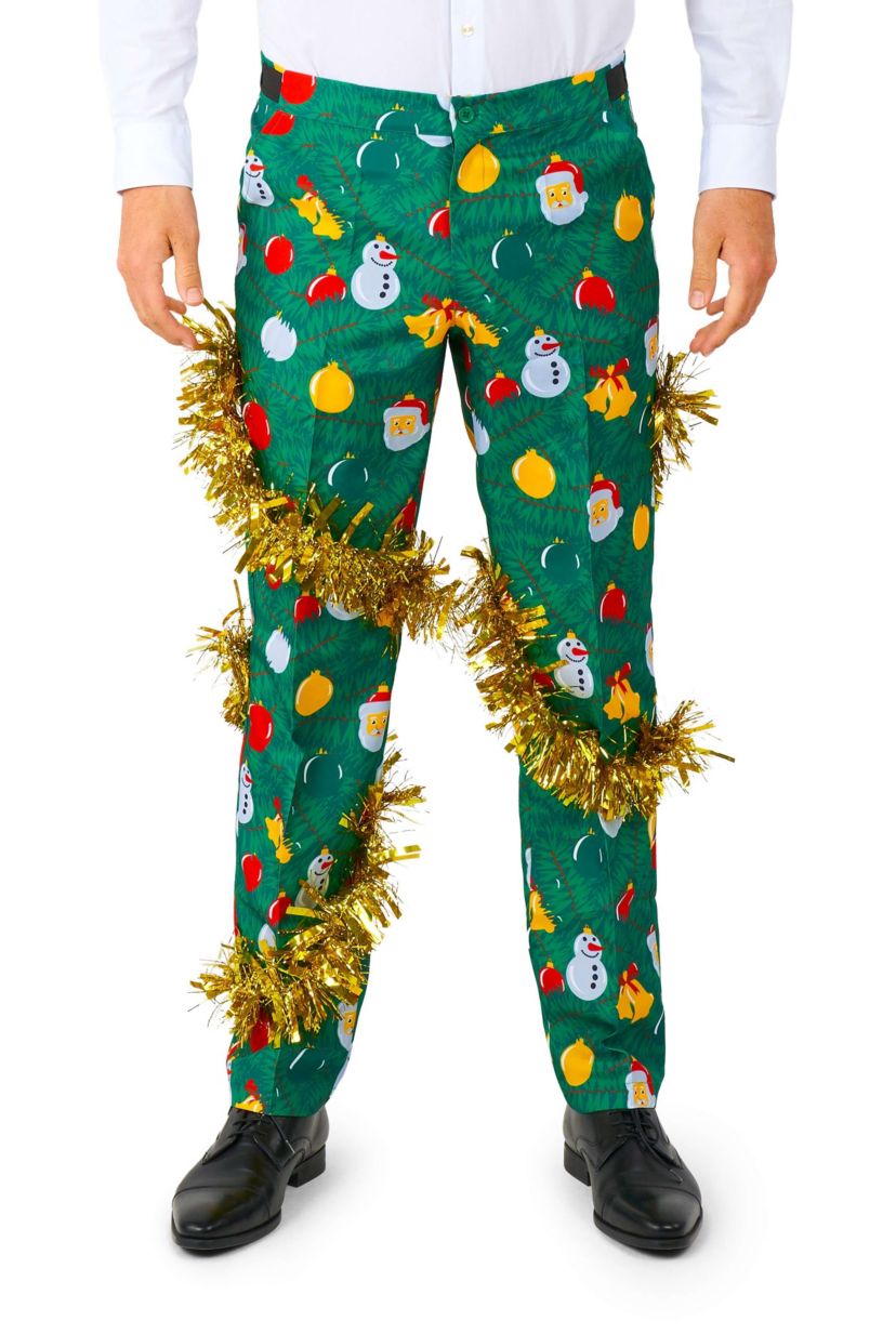 Christmas Deco Green 2 Piece Suit + Tie