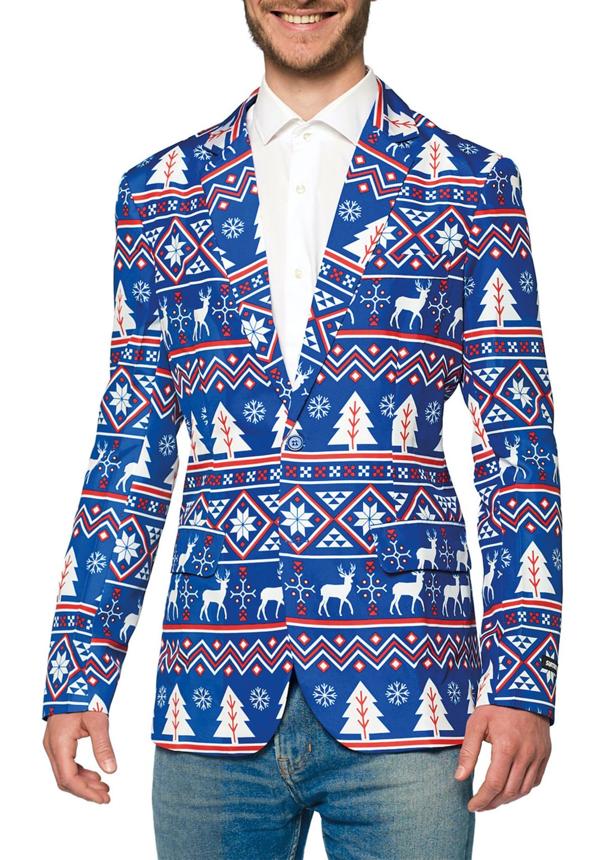 Christmas Blue Nordic Blazer