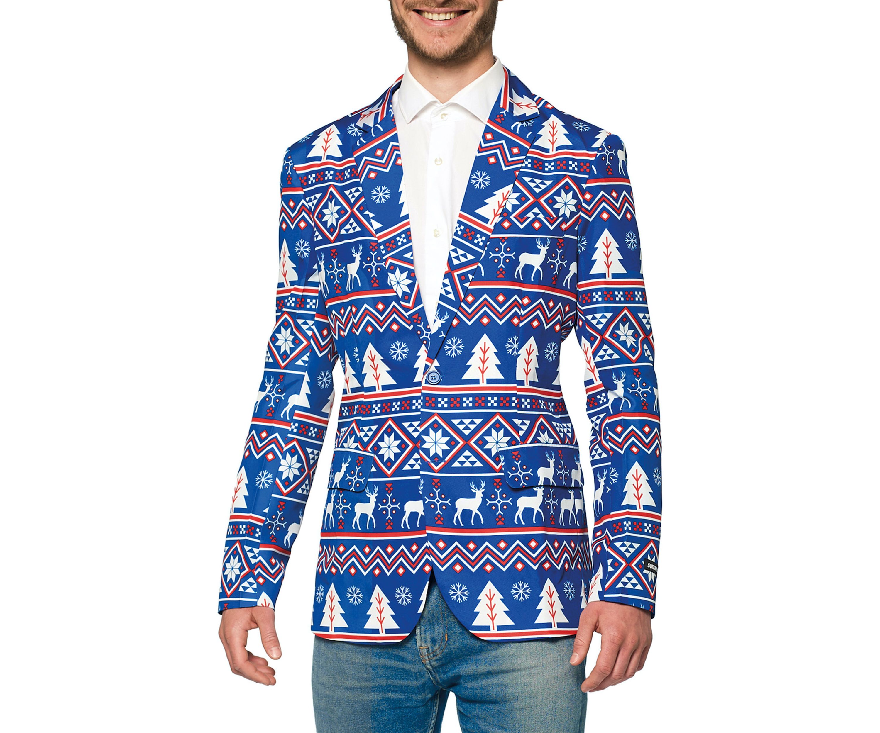 Christmas Blue Nordic Blazer