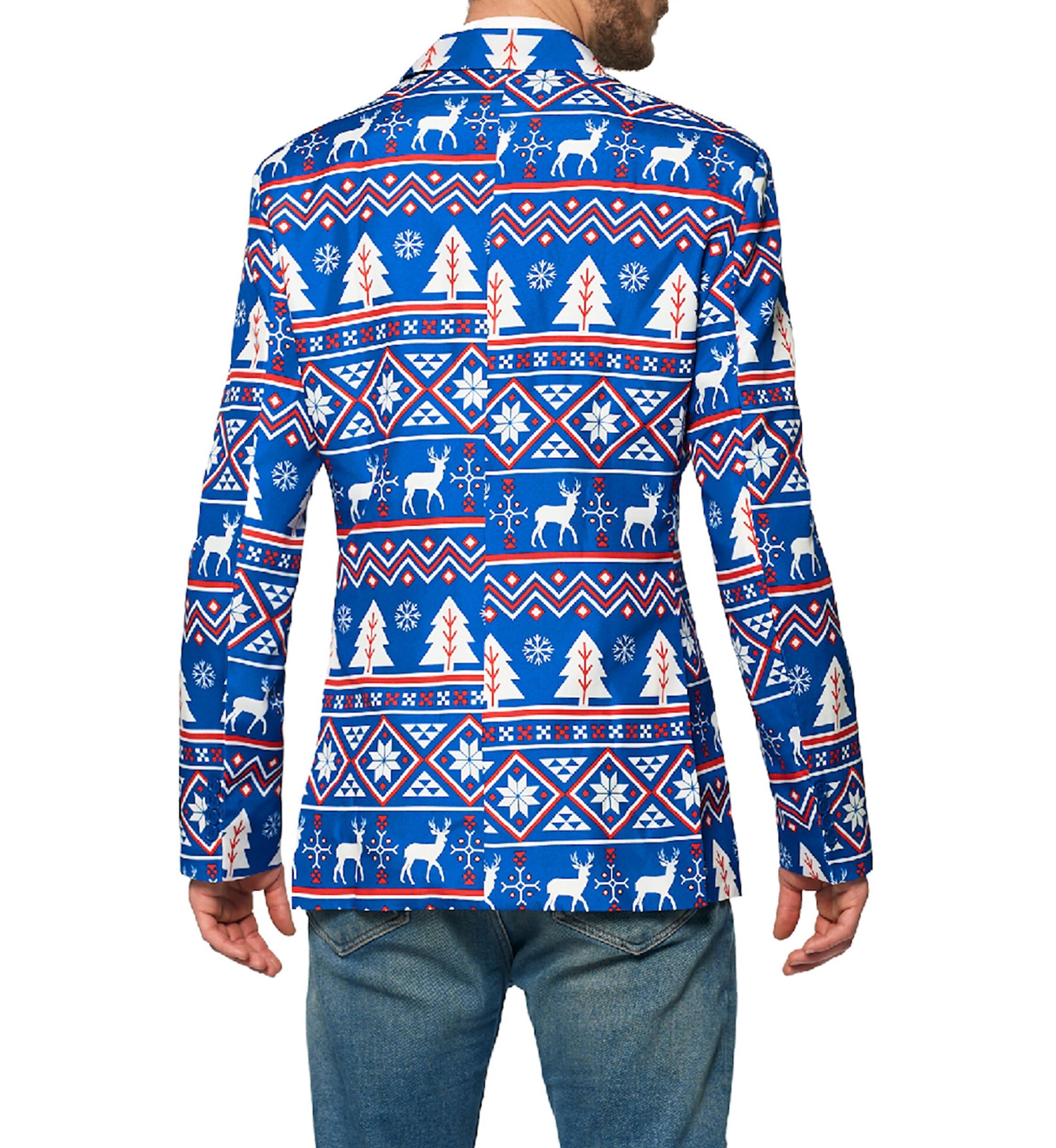 Christmas Blue Nordic Blazer