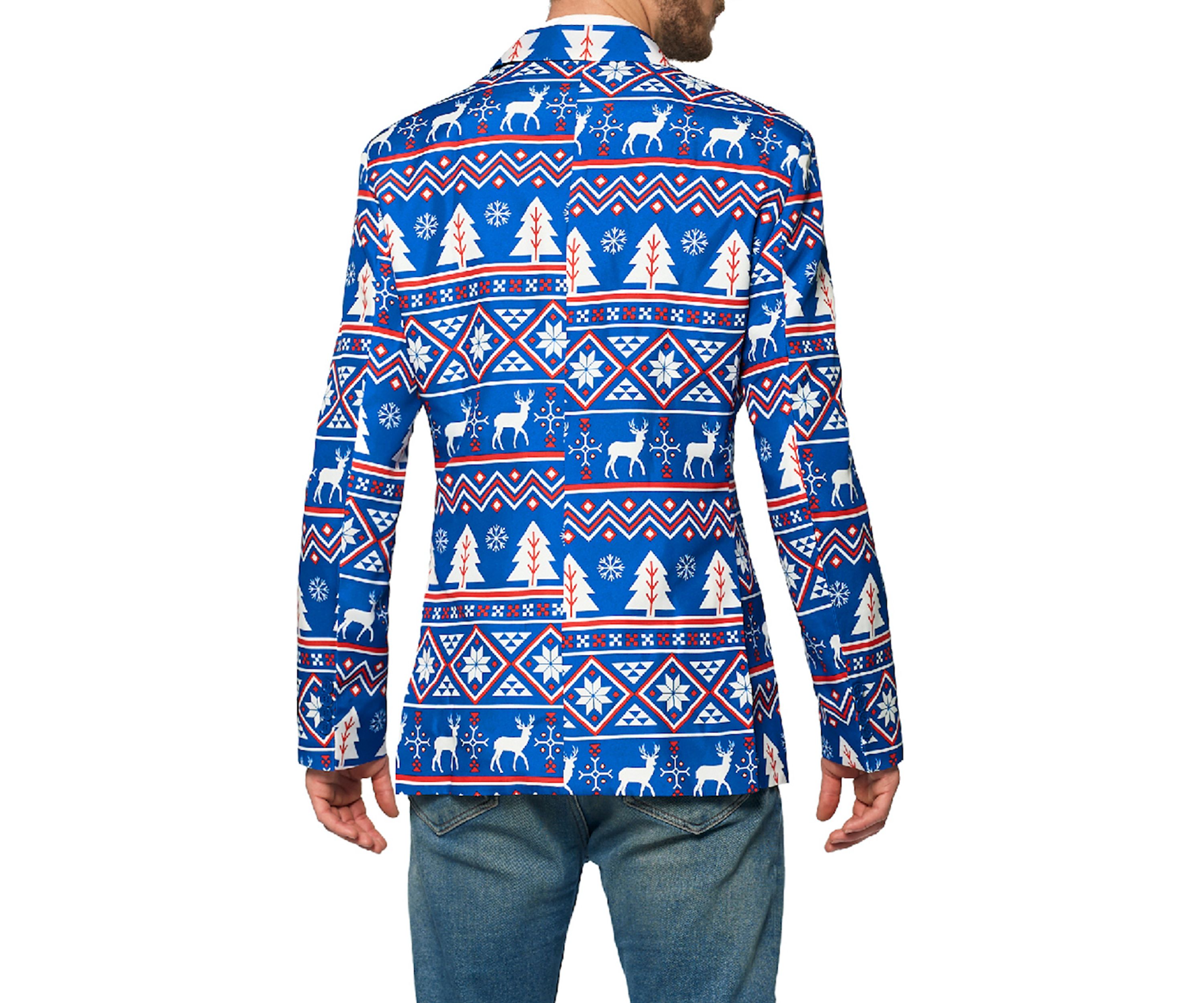 Christmas Blue Nordic Blazer