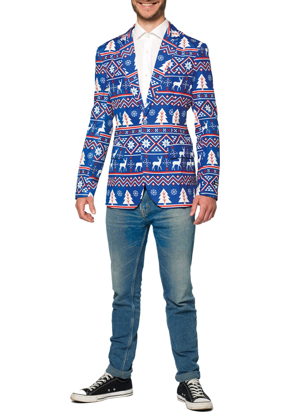 Christmas Blue Nordic Blazer