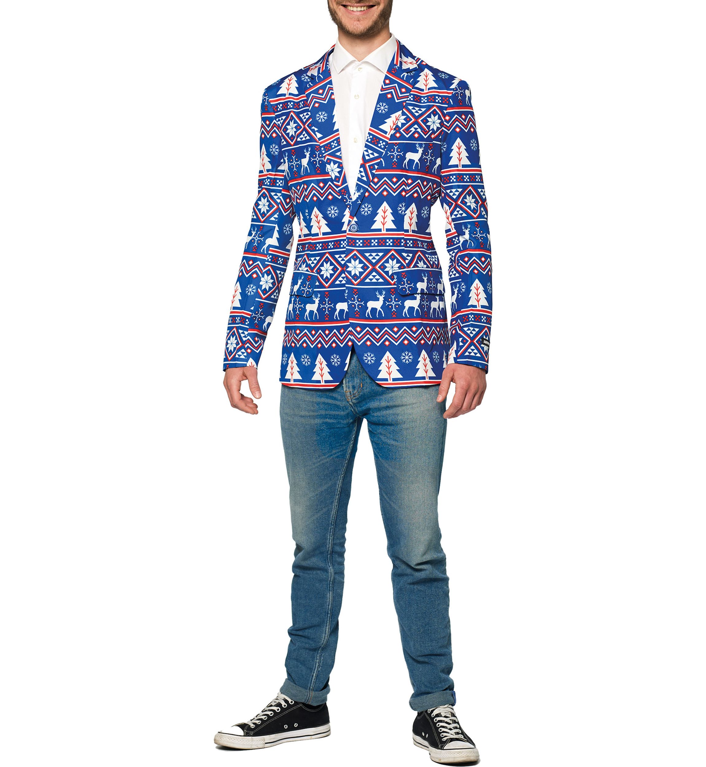 Christmas Blue Nordic Blazer