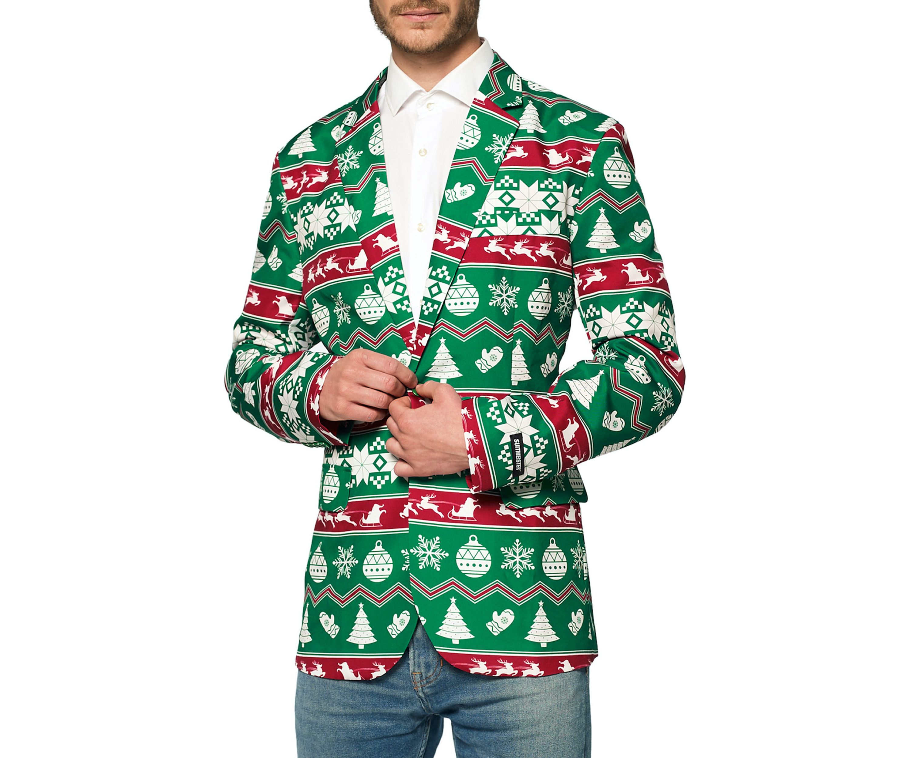 Christmas Green Nordic Blazer