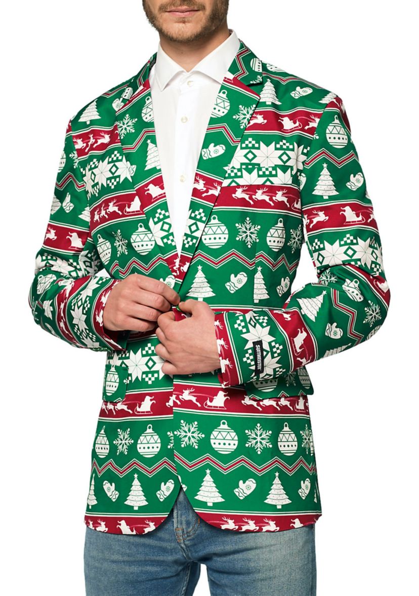 Christmas Green Nordic Blazer