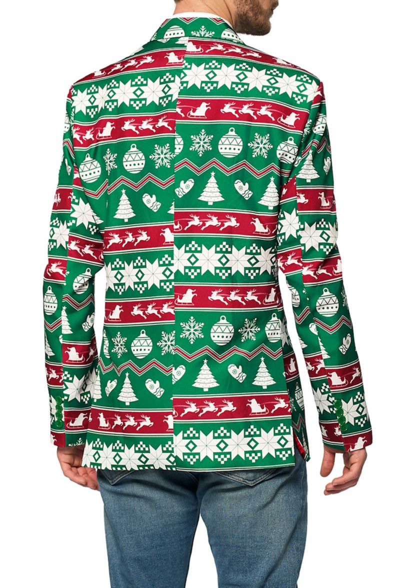 Christmas Green Nordic Blazer