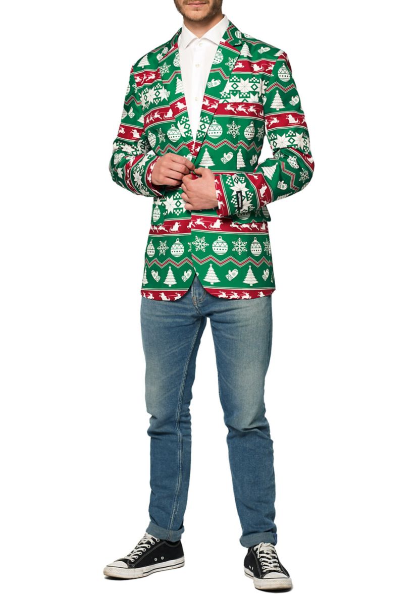 Christmas Green Nordic Blazer