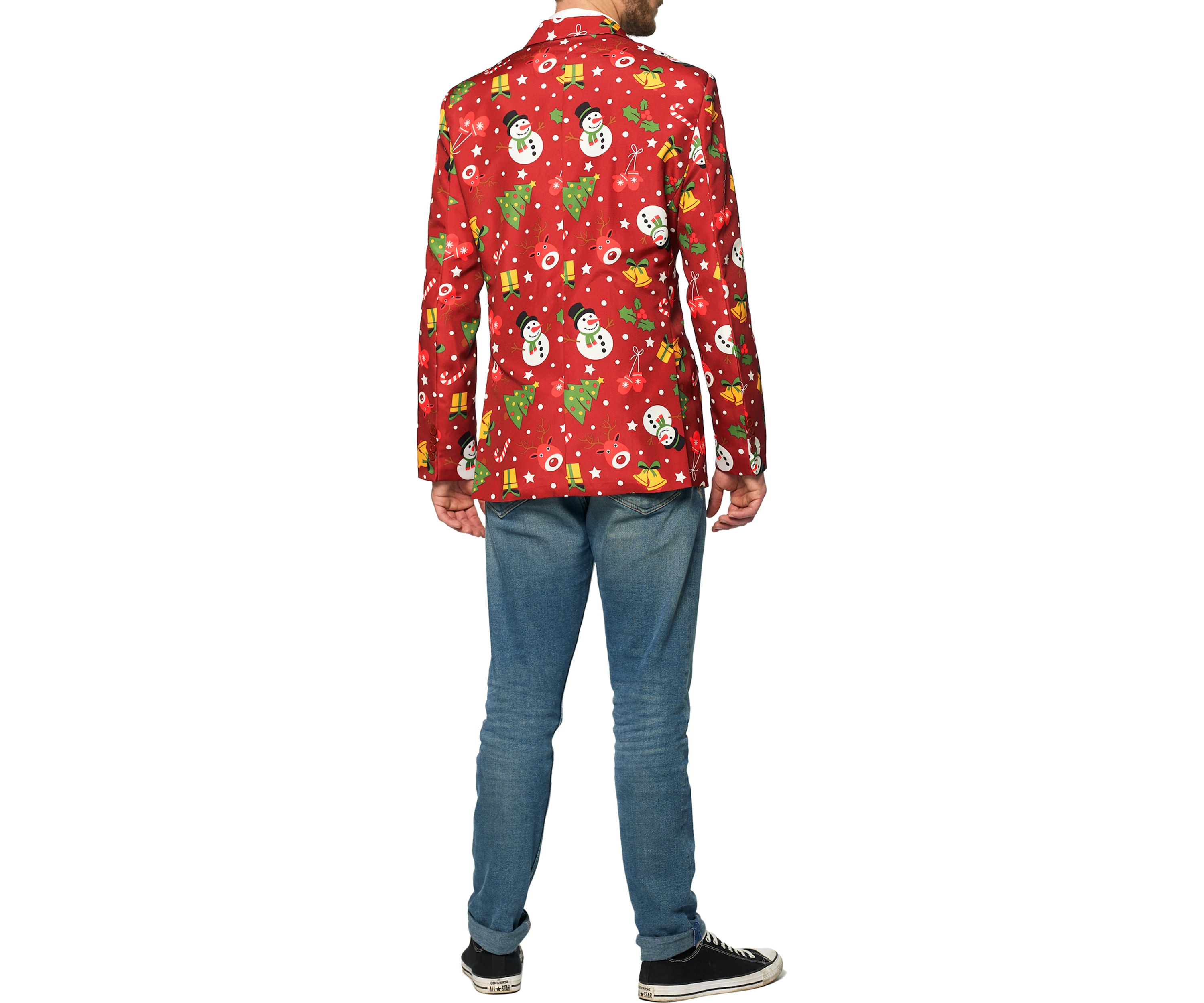 Christmas Red Icons Light Up Blazer