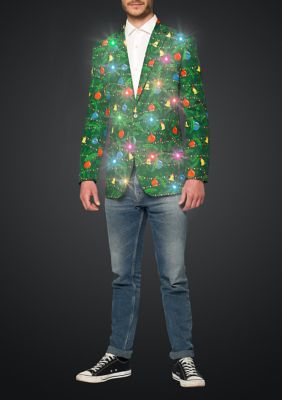 Christmas Green Tree Light Up Blazer