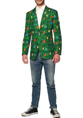 Christmas Green Tree Light Up Blazer