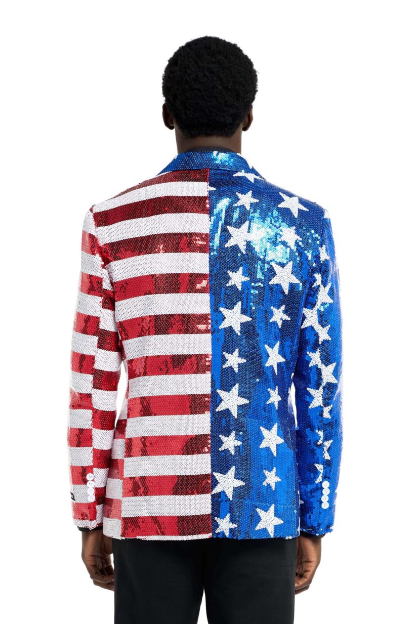 Suitmeister Mens Shiny Party Blazer - Sequins USA