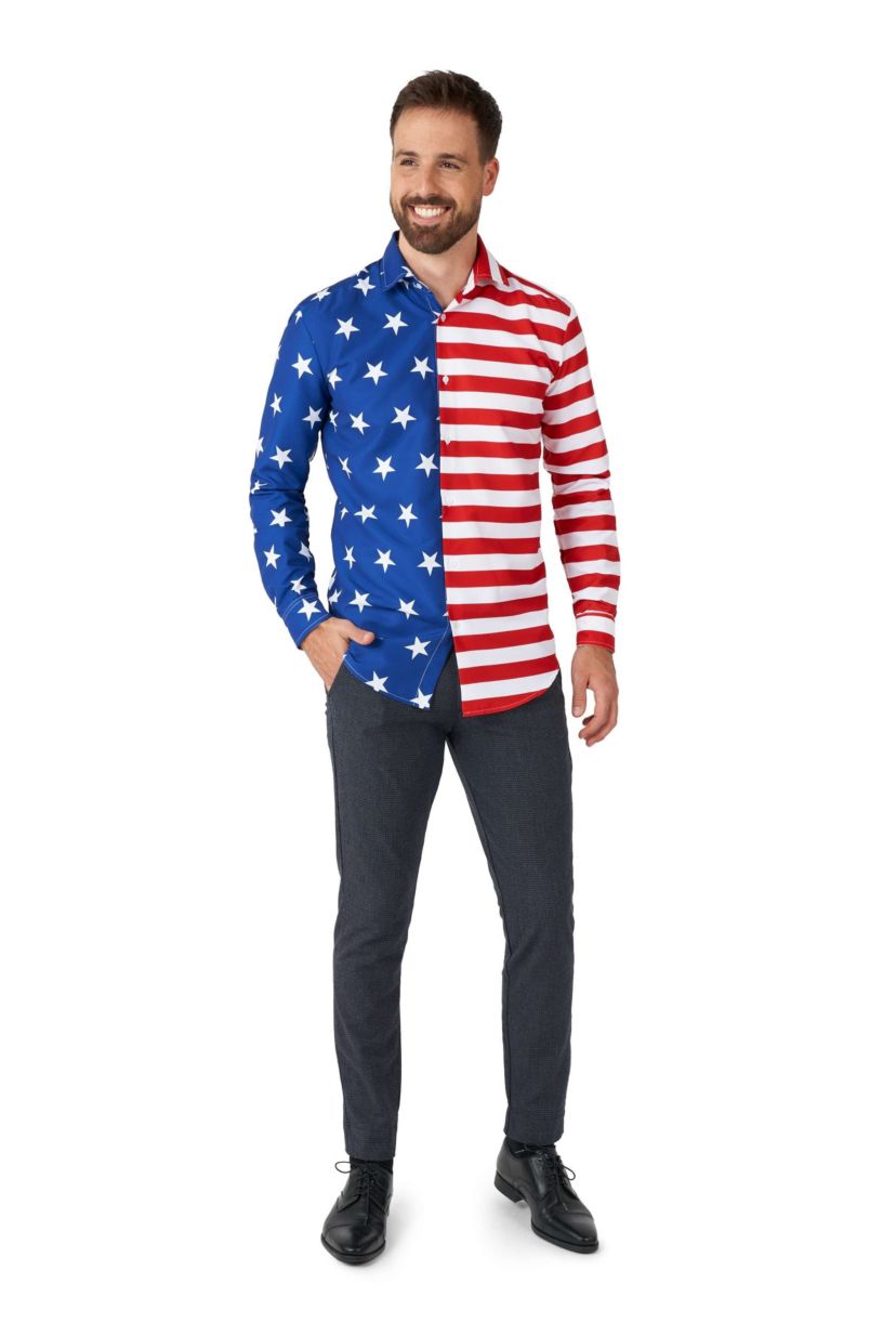 USA Flag Long Sleeve Shirt