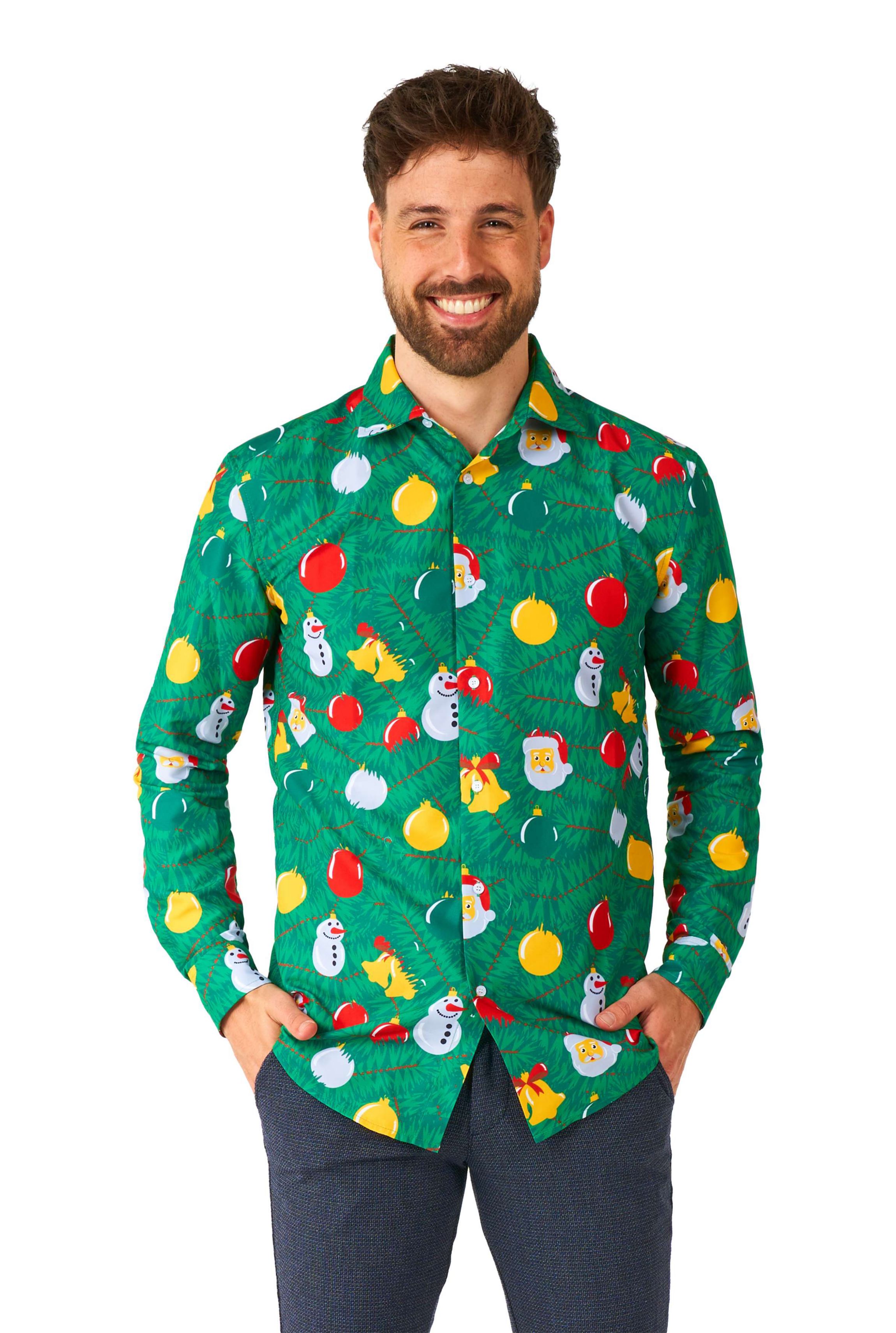 Christmas Ornaments Green Long Sleeve Shirt