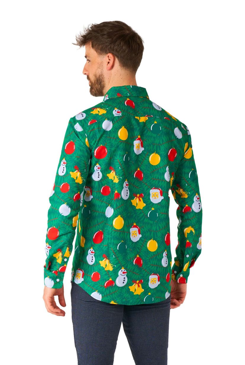 Christmas Ornaments Green Long Sleeve Shirt