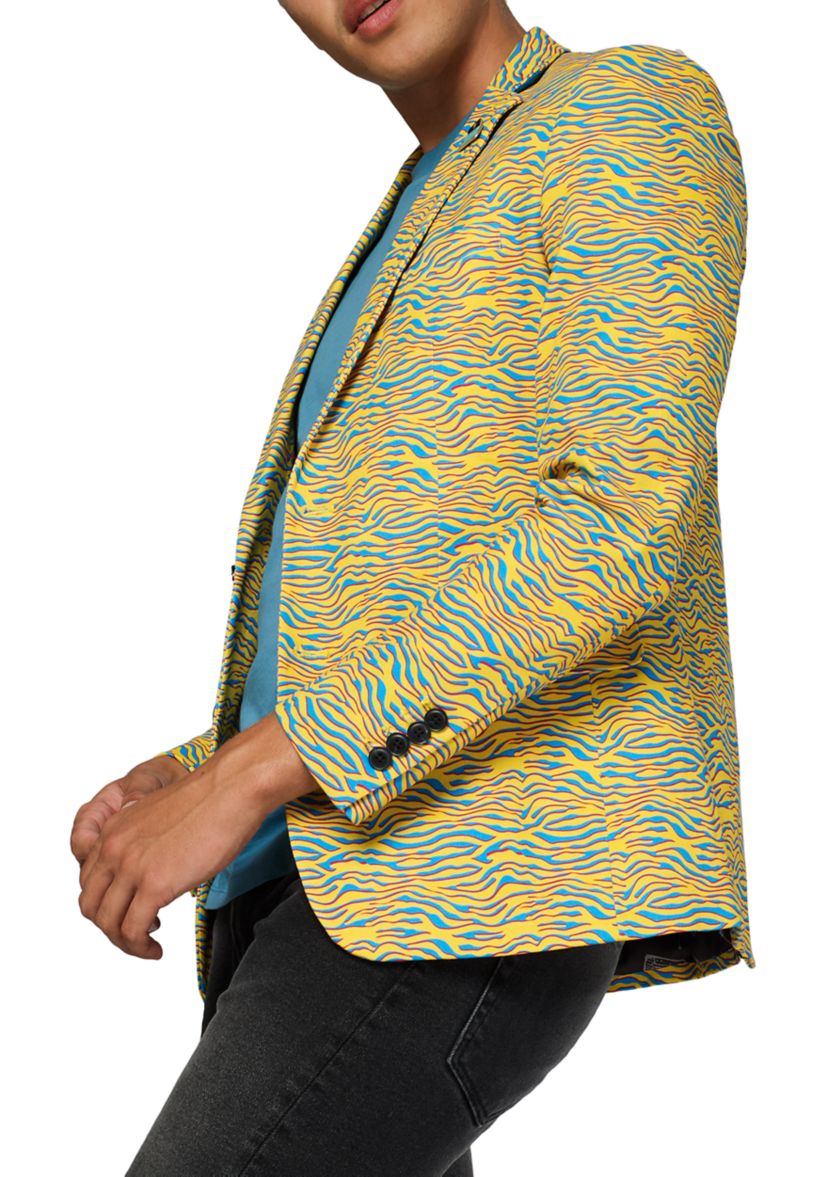 Mens Deluxe Blazer  Retro 80s Animal Blazer