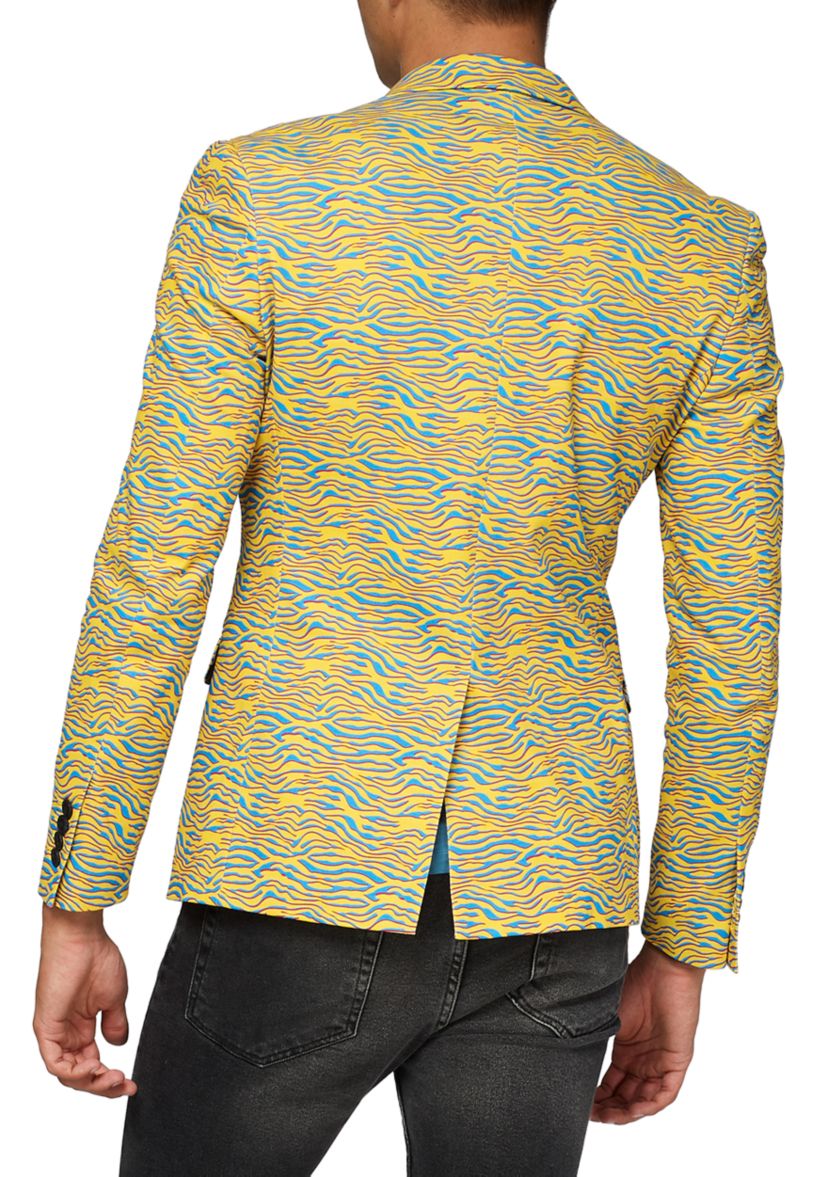 Mens Deluxe Blazer  Retro 80s Animal Blazer