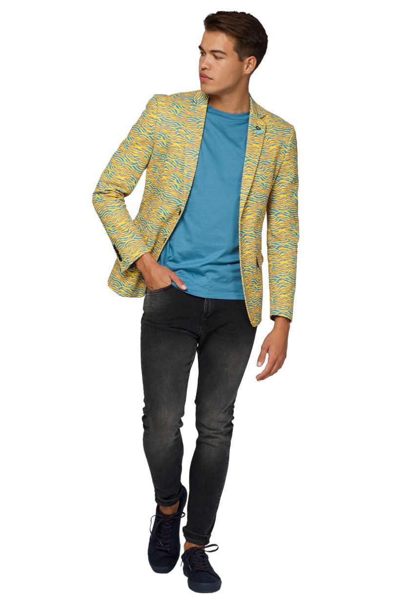Mens Deluxe Blazer  Retro 80s Animal Blazer