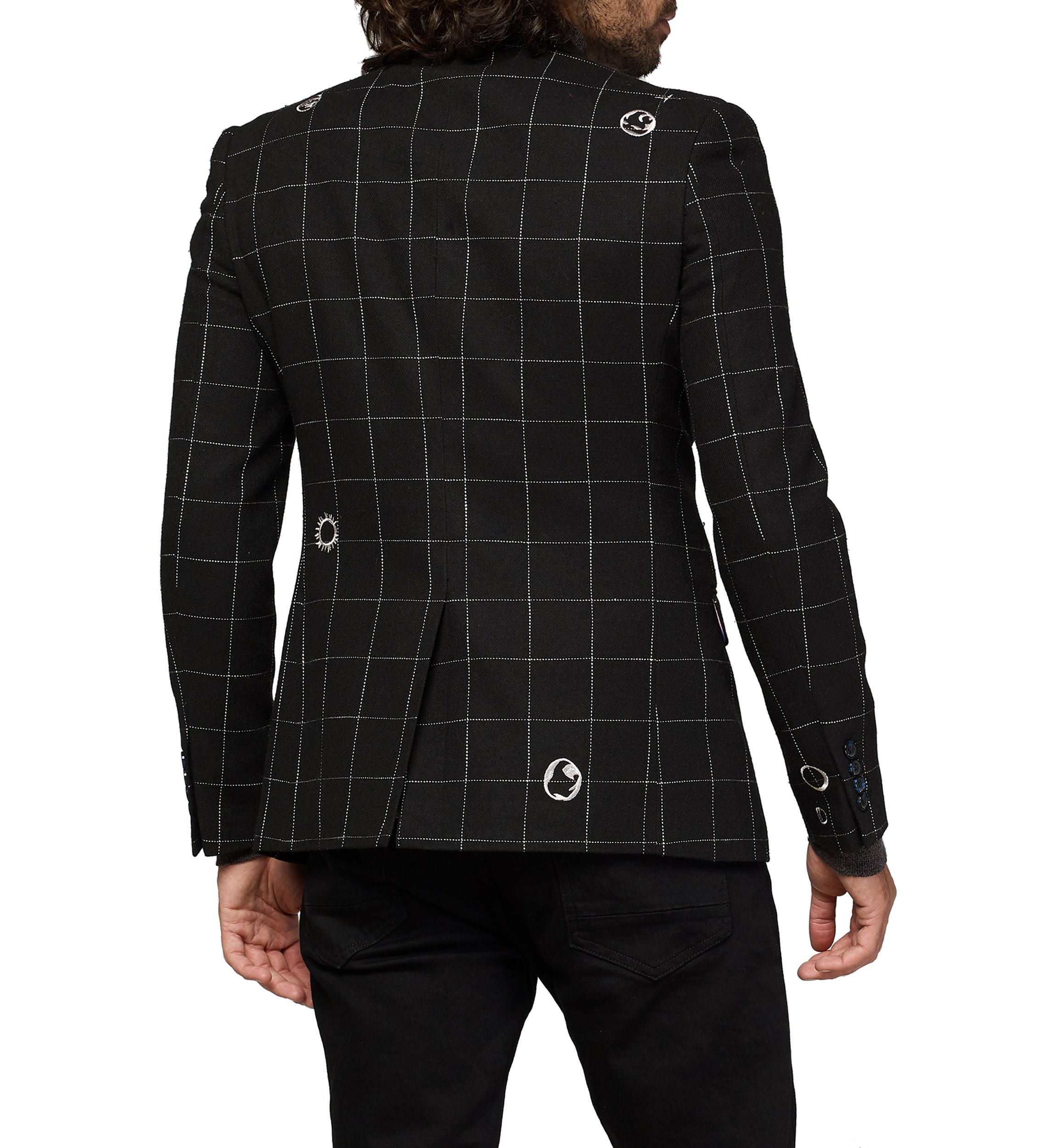 Mens Deluxe Blazer  Outer Space Galaxy Map Blazer