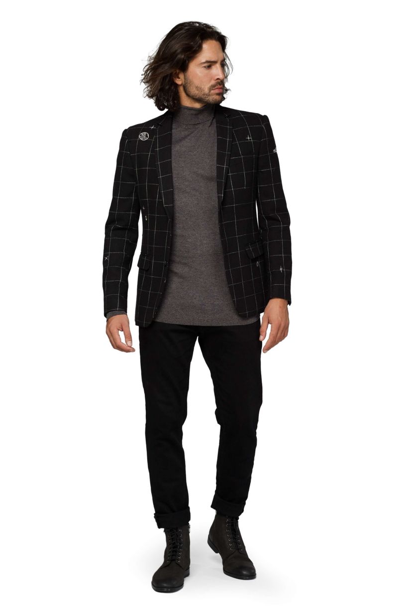Mens Deluxe Blazer  Outer Space Galaxy Map Blazer