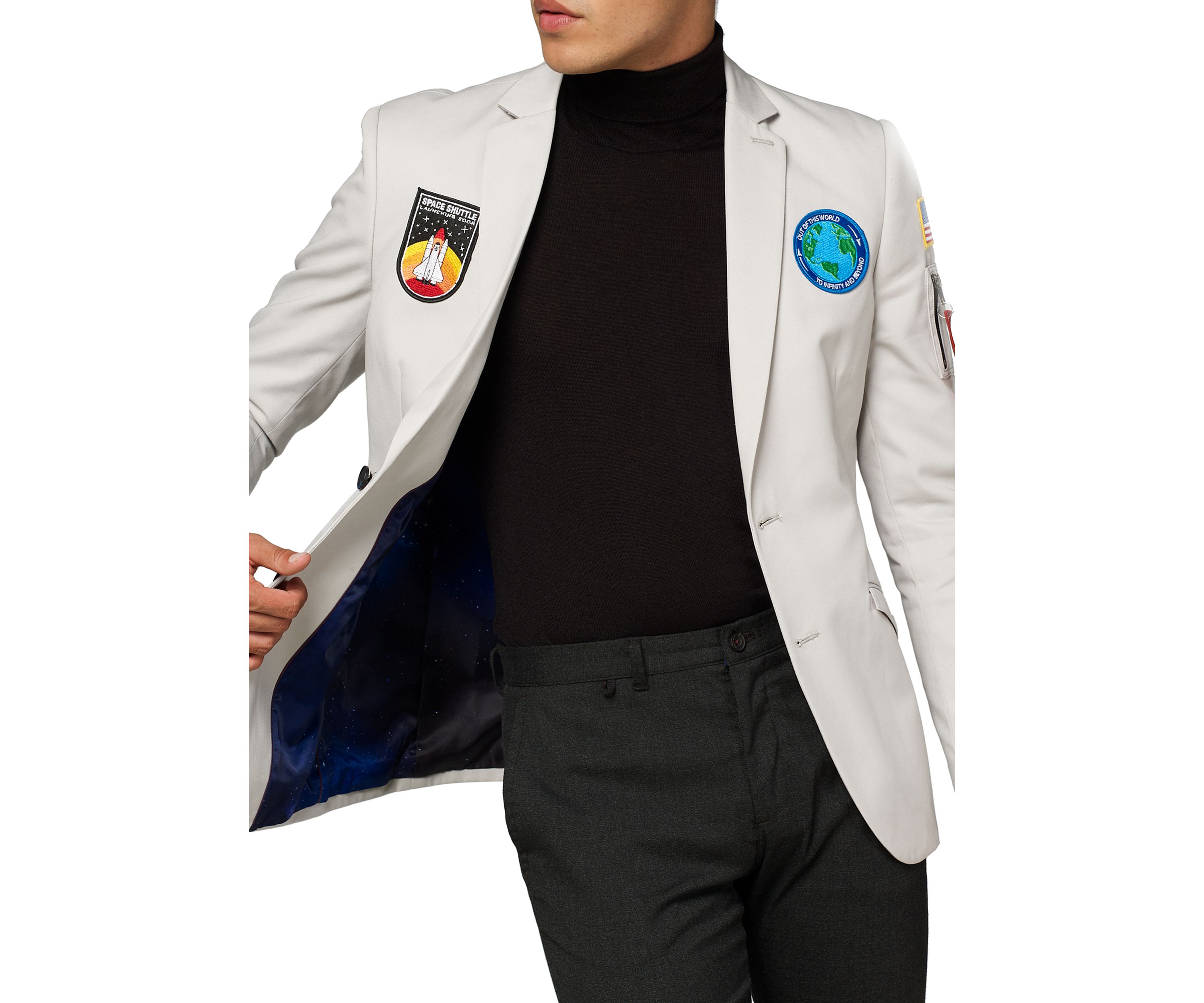 Mens Deluxe Blazer  Outer Space Astronaut  Blazer