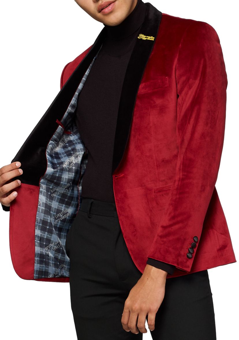 Dinner Jacket Burgundy Blazer