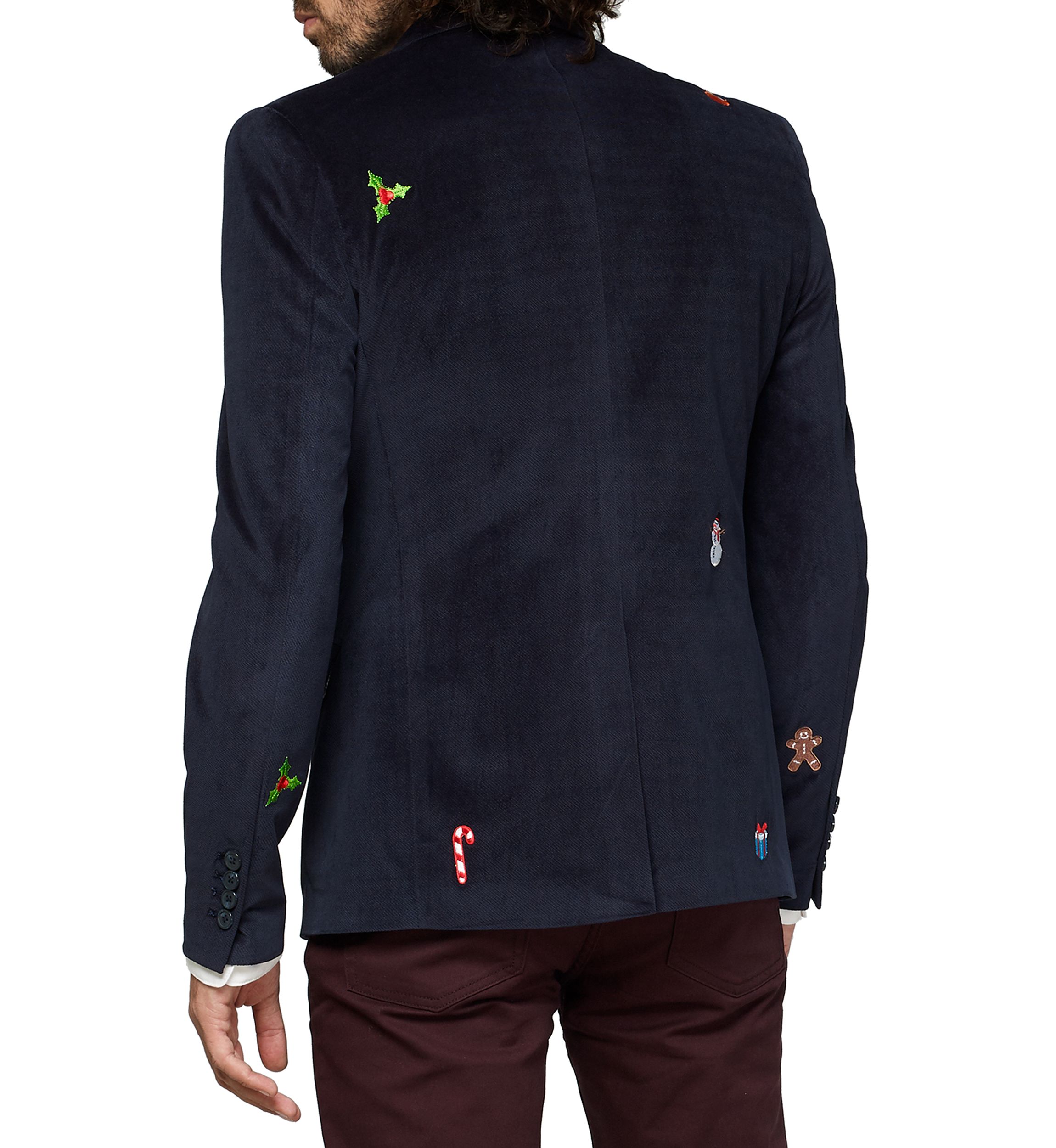 Christmas X-Mas Icons Navy Dinner Jacket Blazer
