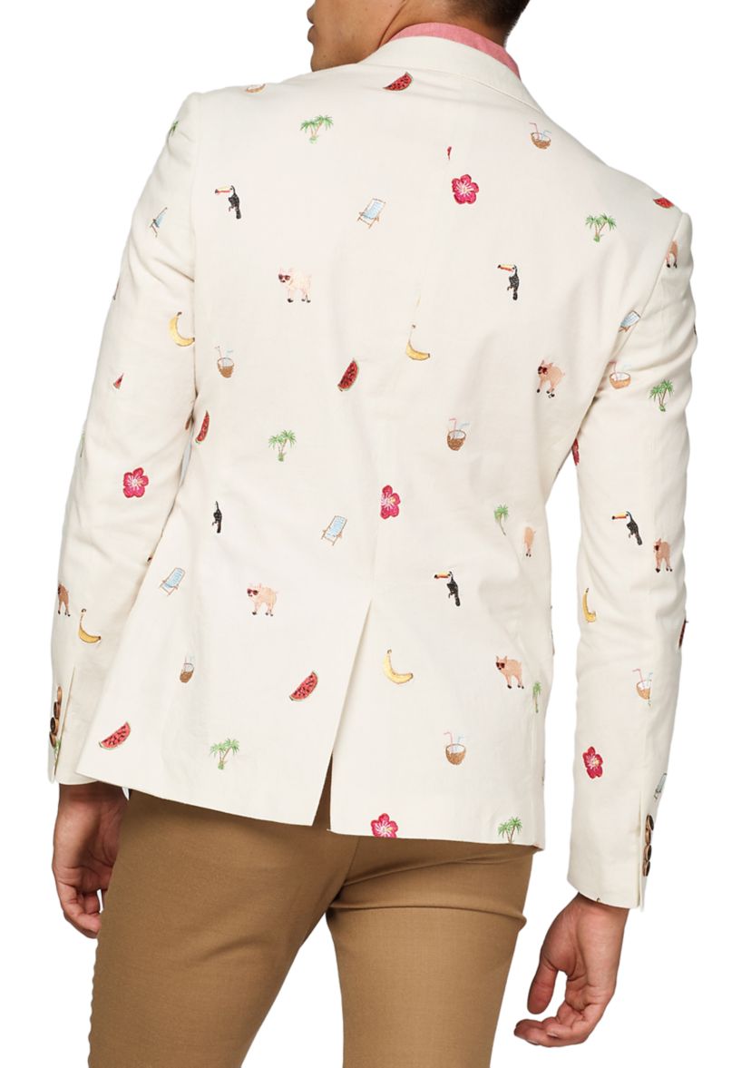 Tropical Summer Icons Off White Blazer