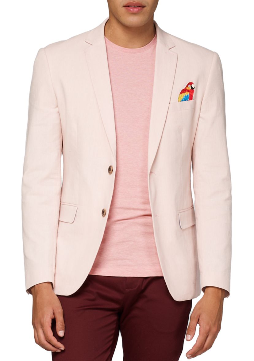 Tropical Birdie Soft Pink Dinner Jacket Blazer