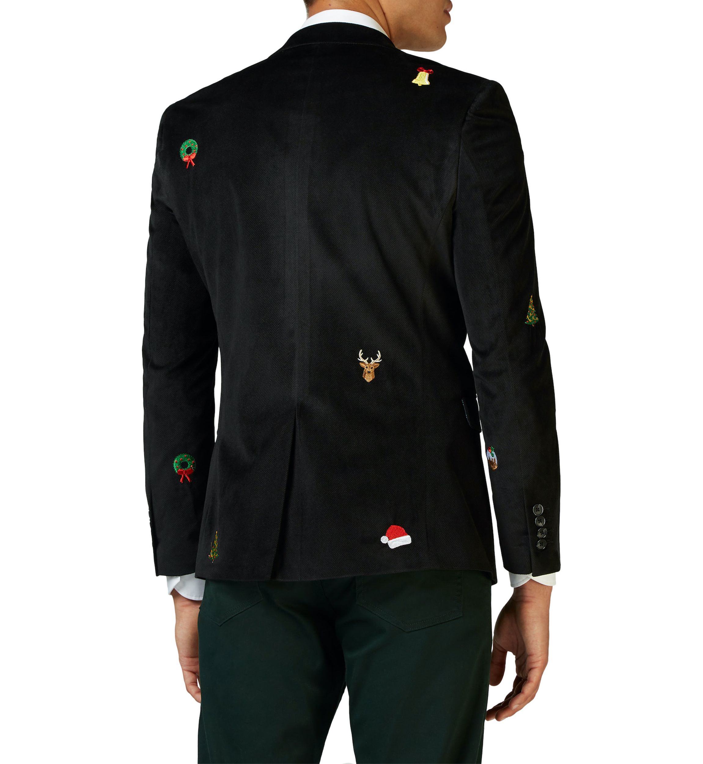 Christmas X-Mas Icons Black Dinner Jacket Blazer