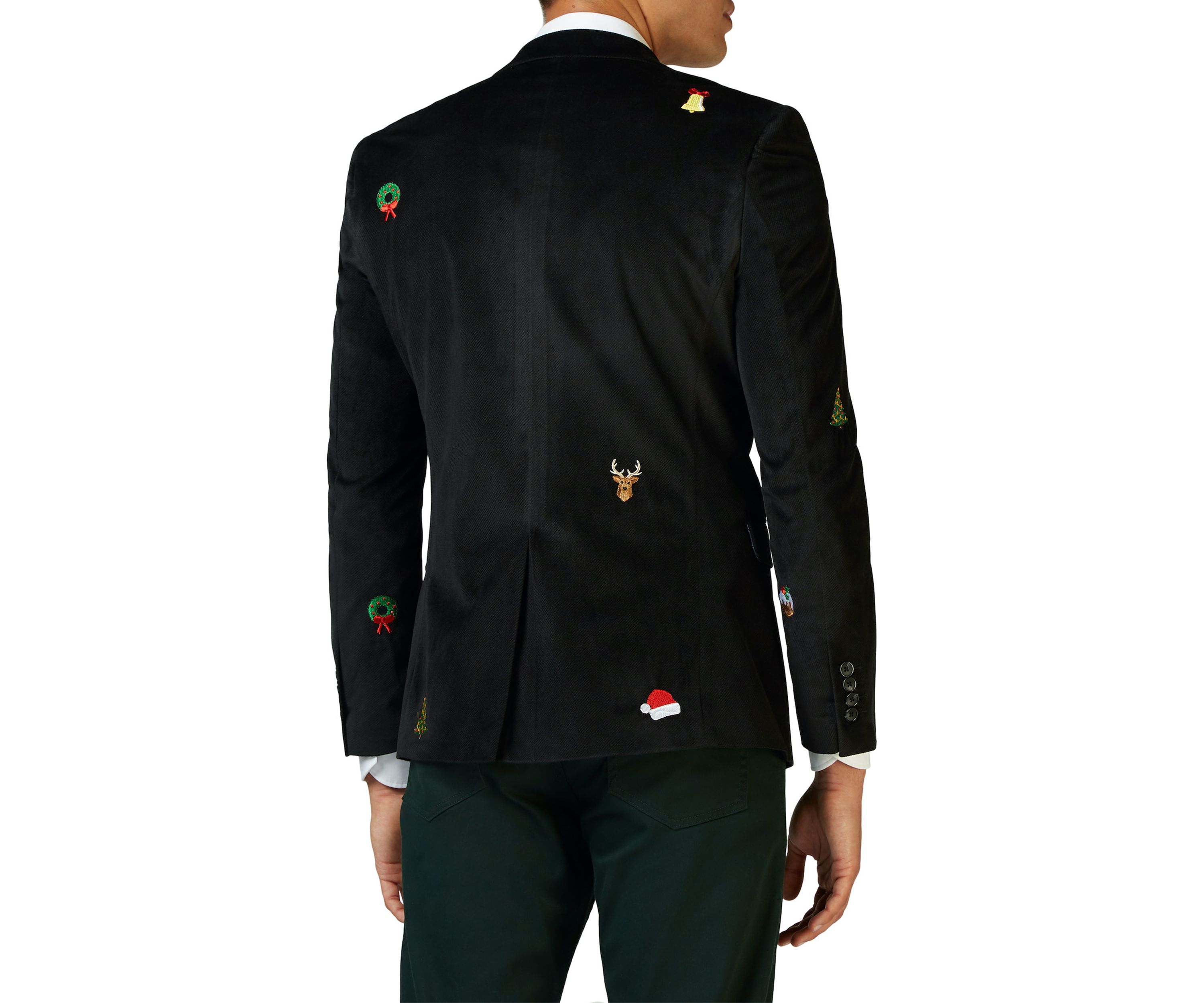 Christmas X-Mas Icons Black Dinner Jacket Blazer