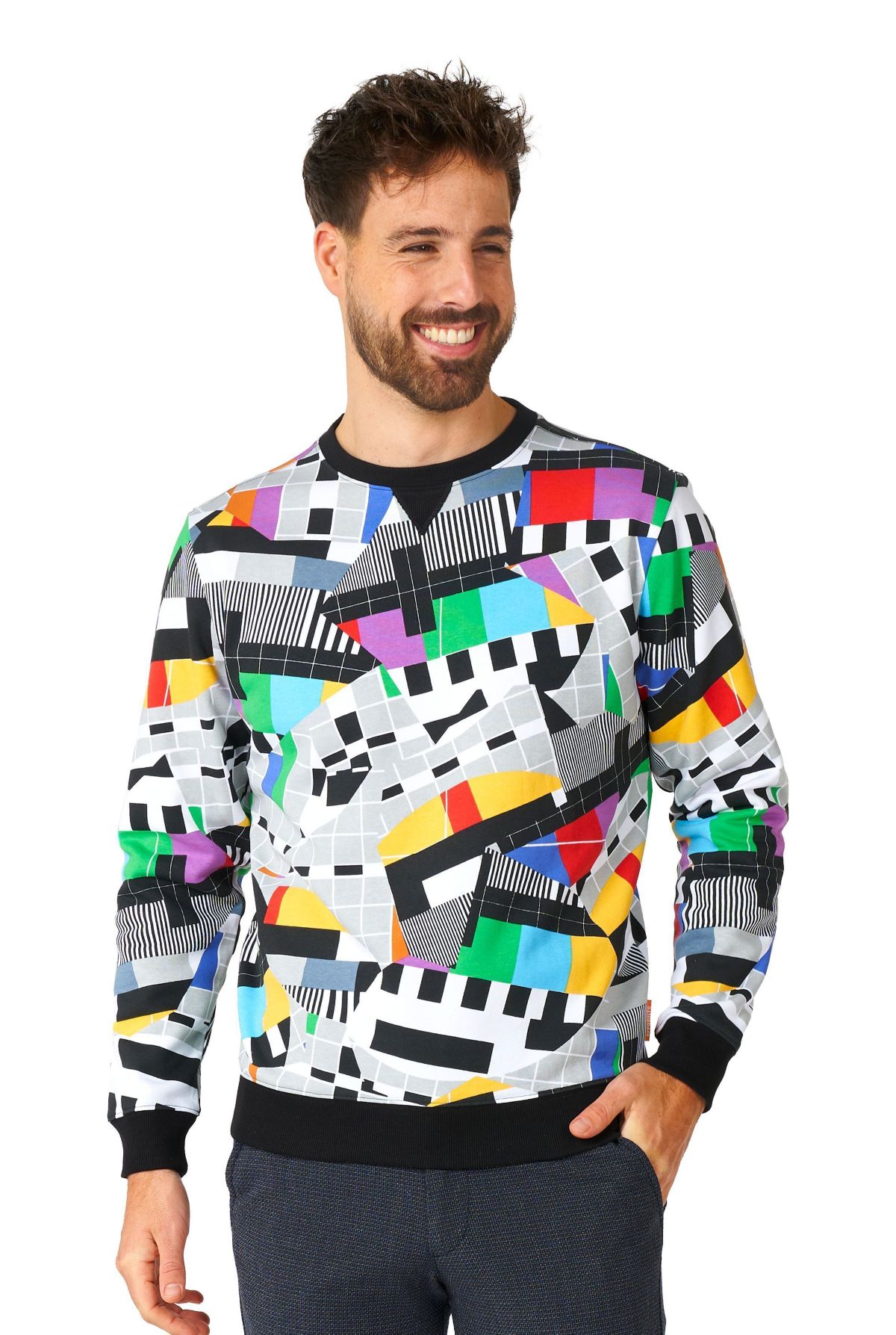 OppoSuits Mens Sweatshirt - Testival - Multicolor