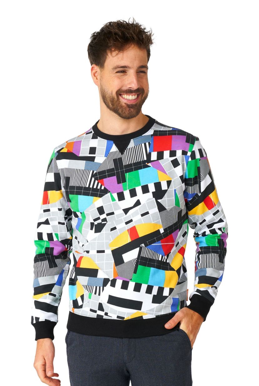 OppoSuits Mens Sweatshirt - Testival - Multicolor