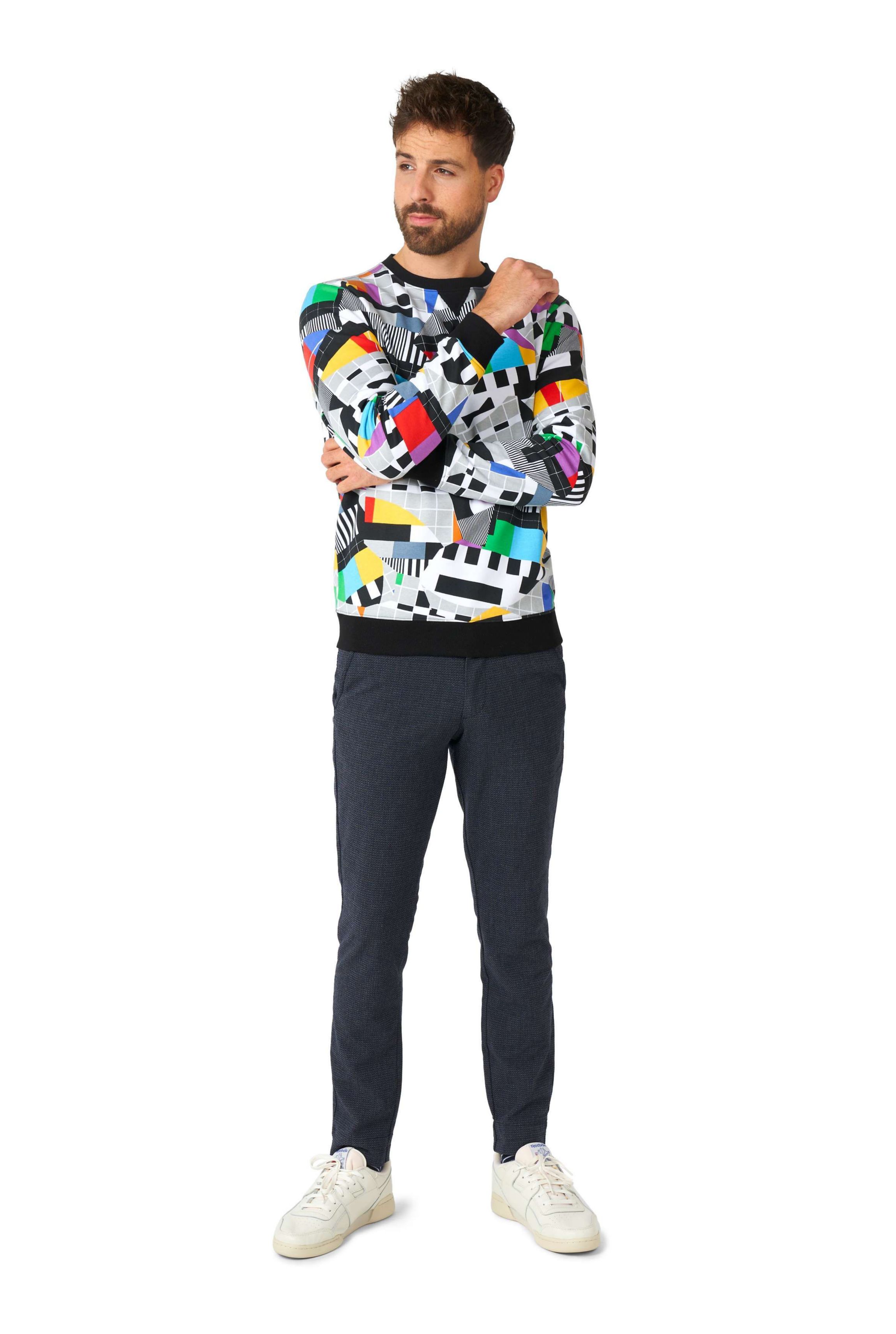 OppoSuits Mens Sweatshirt - Testival - Multicolor
