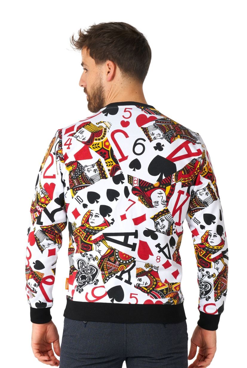 OppoSuits Mens Sweatshirt - King Of Clubs - Multicolor