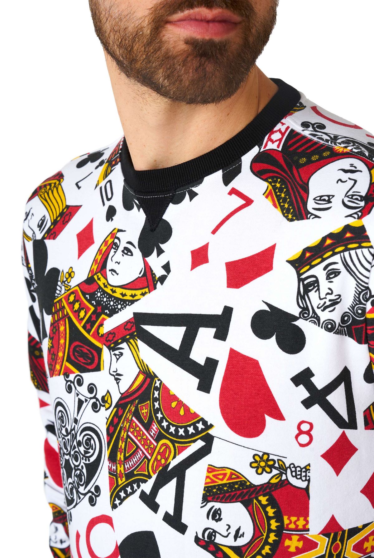 OppoSuits Mens Sweatshirt - King Of Clubs - Multicolor