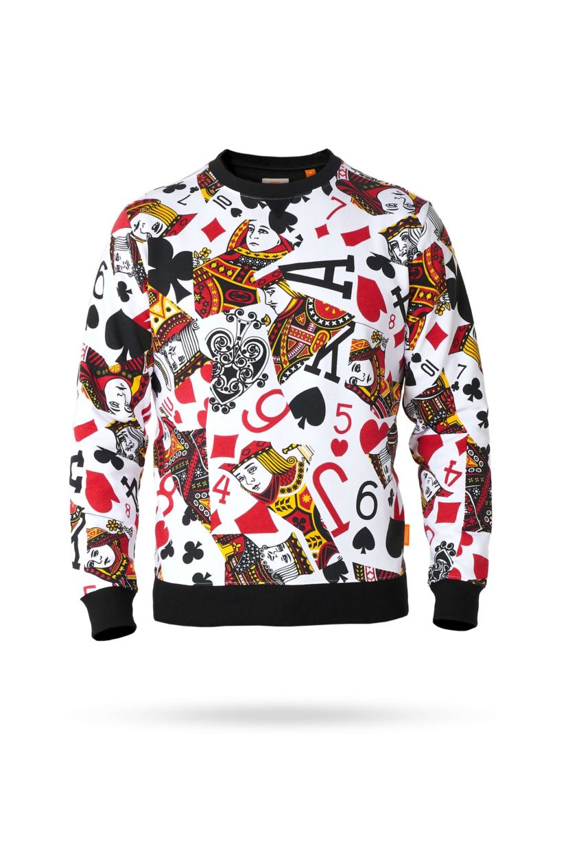 OppoSuits Mens Sweatshirt - King Of Clubs - Multicolor