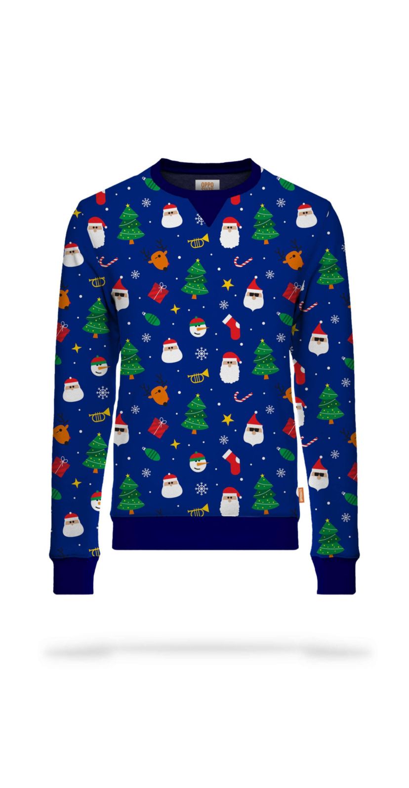 OppoSuits Mens Christmas Sweatshirt - Festivity Blue