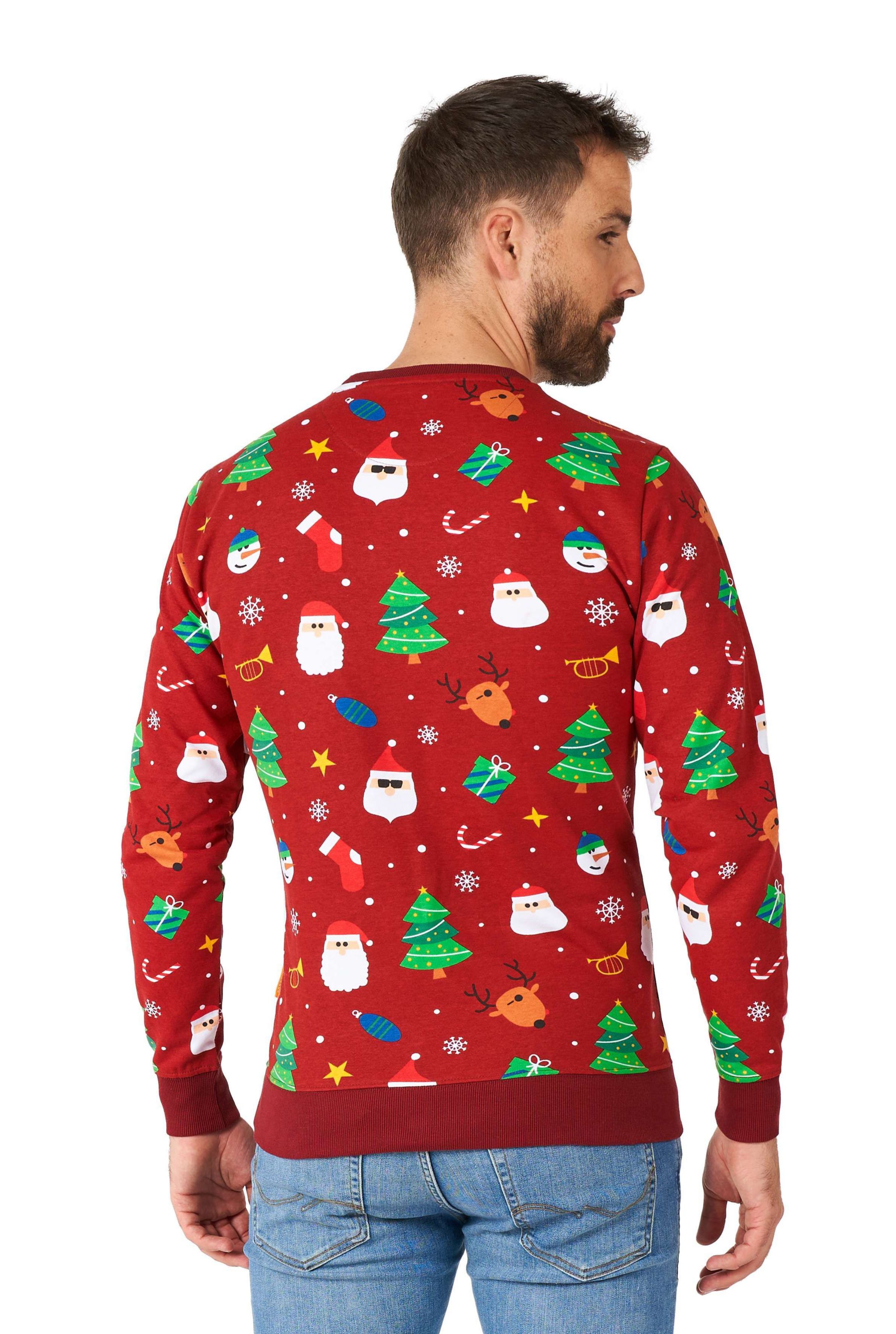 OppoSuits Mens Christmas Sweatshirt - Festivity Red
