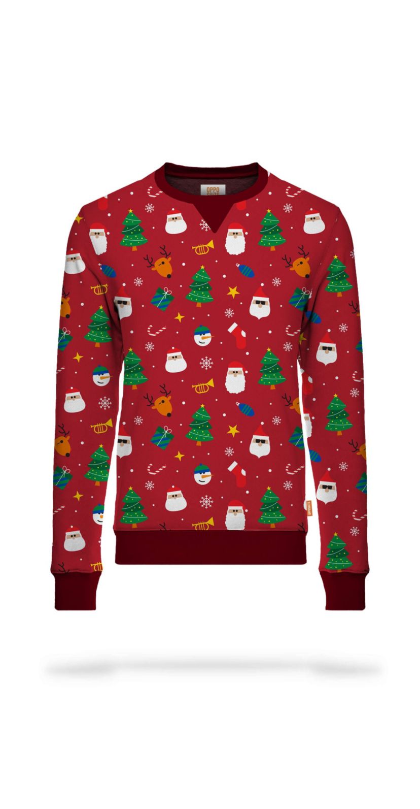 OppoSuits Mens Christmas Sweatshirt - Festivity Red