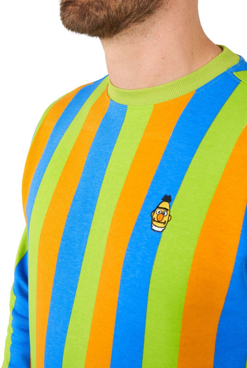 OppoSuits Mens Sweatshirt - Official Sesame Street Sweatshirt - Bert - Multicolor