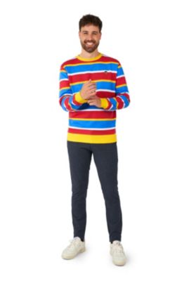 OppoSuits Men's Sweatshirt - Official Sesame Street Sweatshirt - Ernie - Multicolor, 3XL