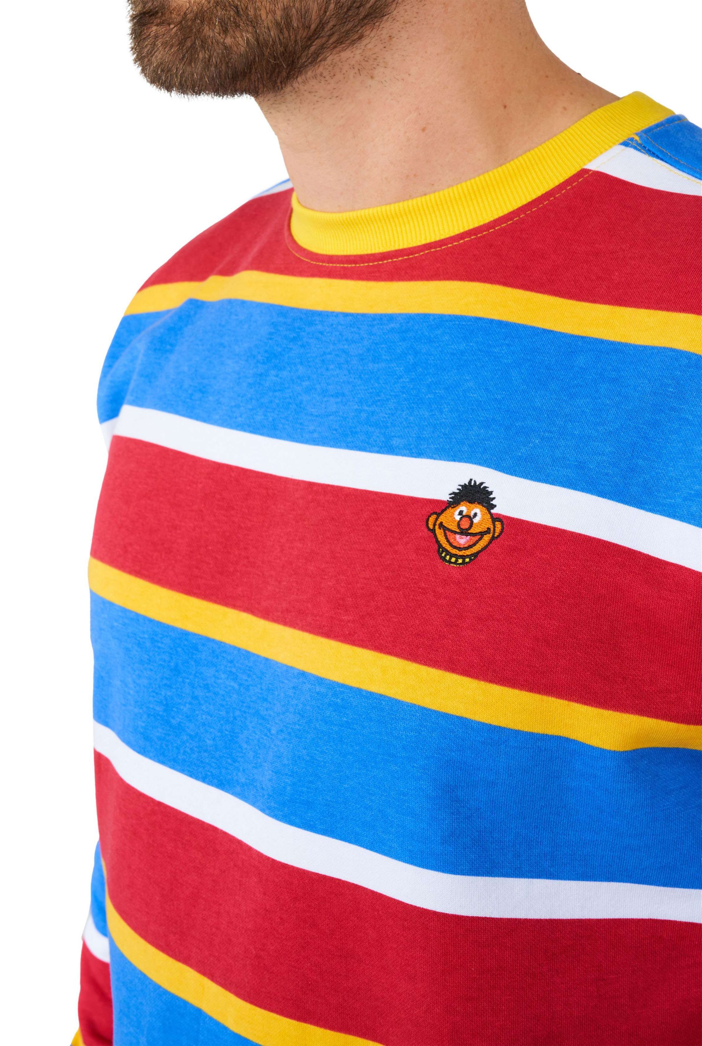 OppoSuits Mens Sweatshirt - Official Sesame Street Sweatshirt - Ernie - Multicolor