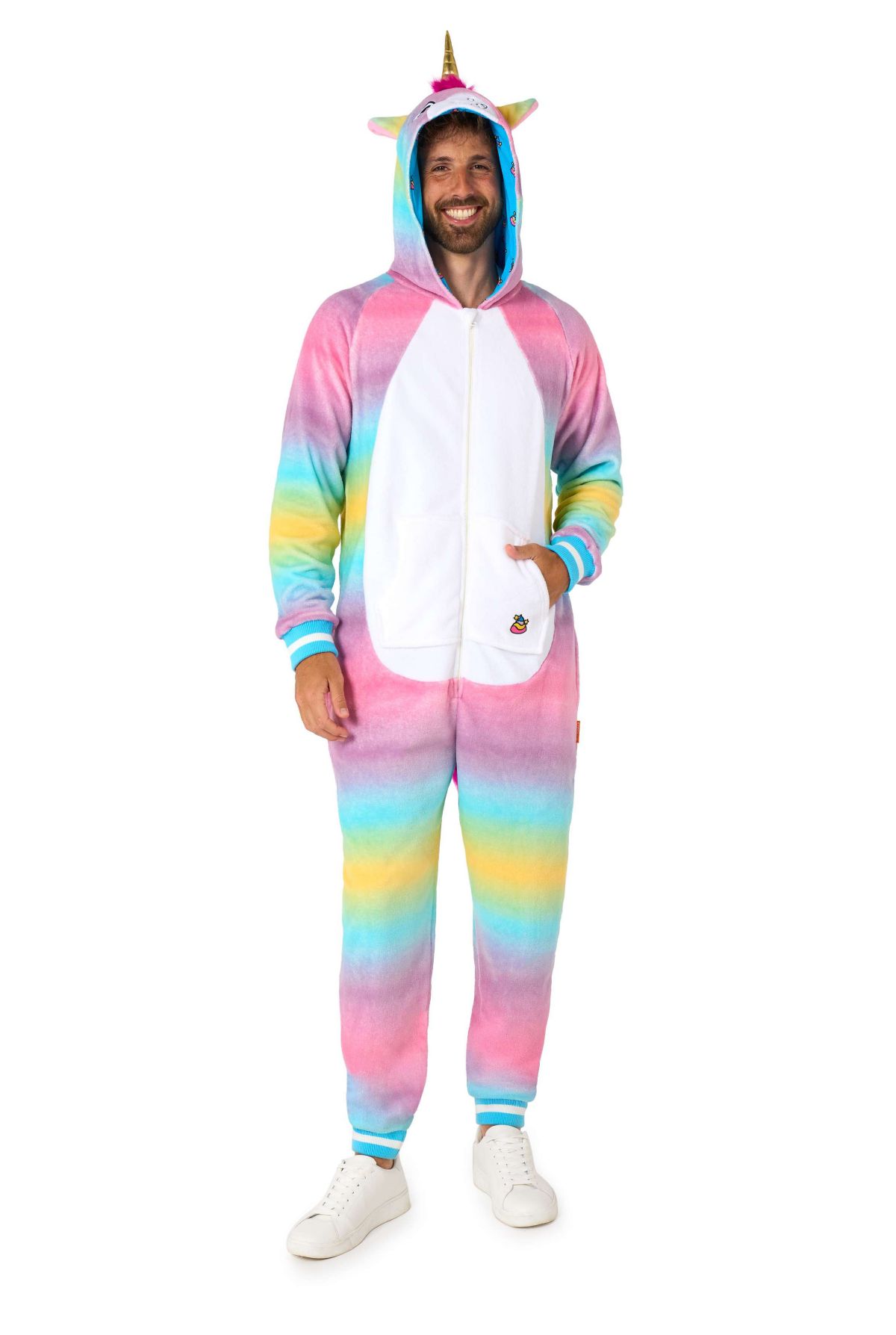 OppoSuits Unicorn Costume Outfit - Animal Body Suit for Adults - White