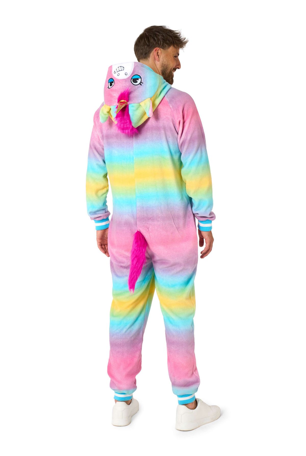 OppoSuits Unicorn Costume Outfit - Animal Body Suit for Adults - White