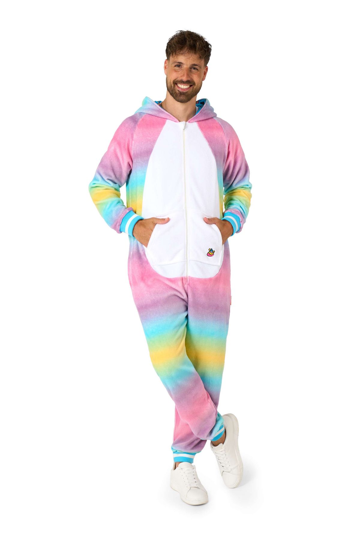 OppoSuits Unicorn Costume Outfit - Animal Body Suit for Adults - White