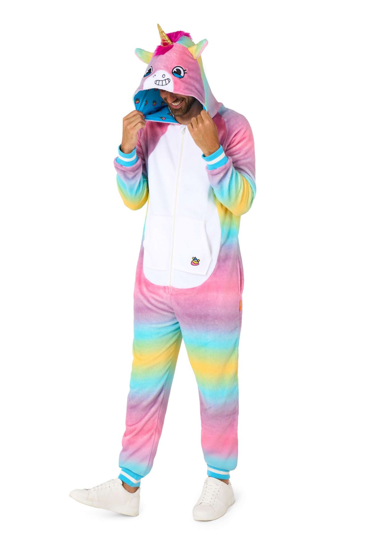OppoSuits Unicorn Costume Outfit - Animal Body Suit for Adults - White