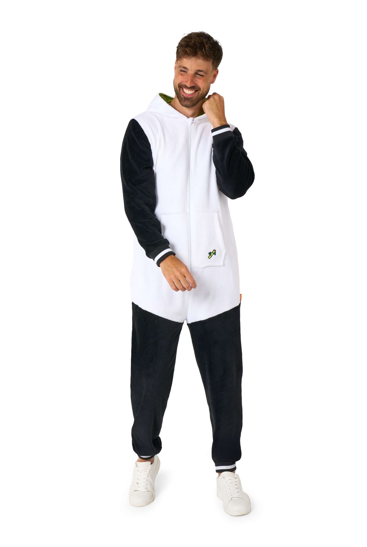 OppoSuits Panda Costume Outfit - Animal Body Suit for Adults - White