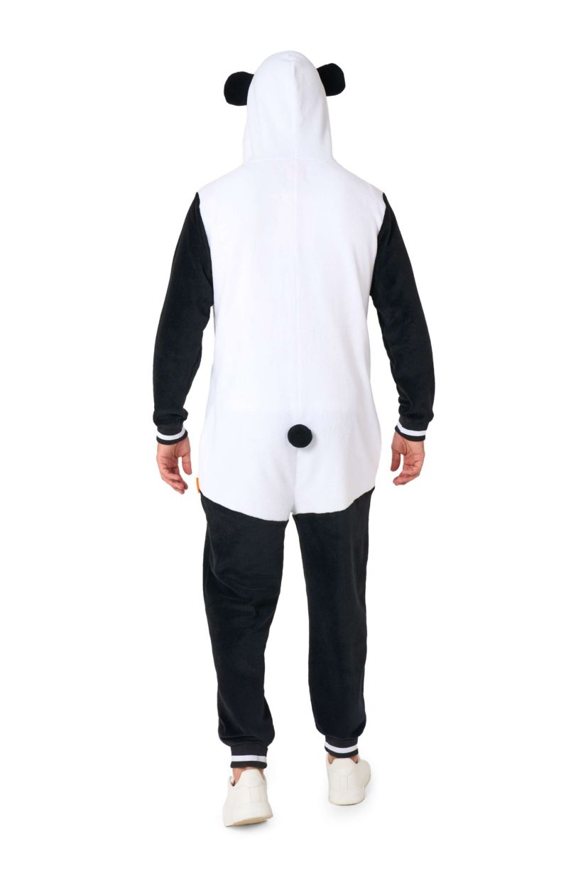 OppoSuits Panda Costume Outfit - Animal Body Suit for Adults - White