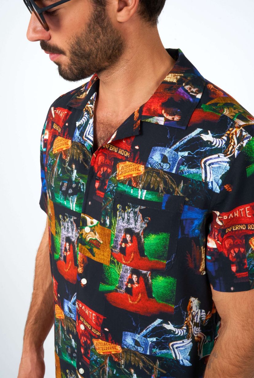Beetlejuice™ Hawaiian Short Sleeve Shirt